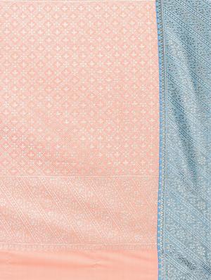 self design banarasi saree with blouse - 15857787 - Standard Image - 4