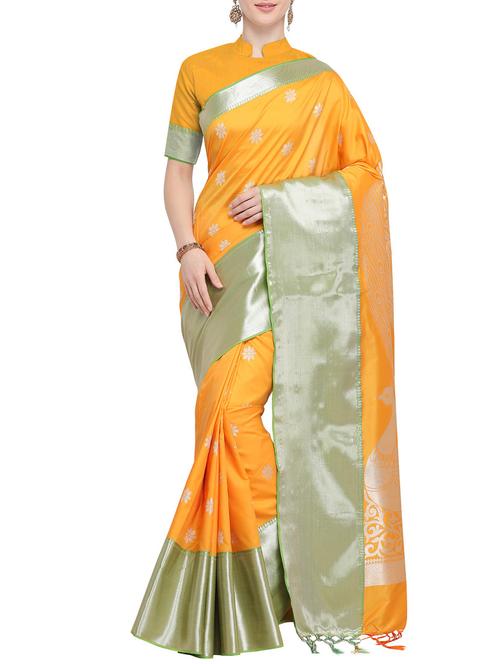 self design banarasi saree with blouse - 15857789 - Standard Image - 1
