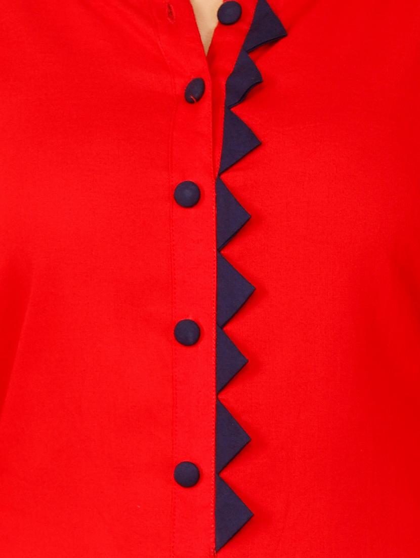 solid straight kurta - 15858122 - Zoom Image - 4