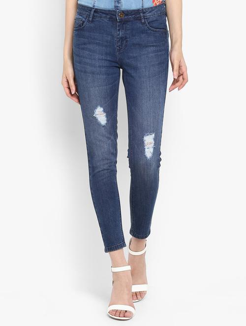 distressed slim fit jeans - 15858318 - Standard Image - 1