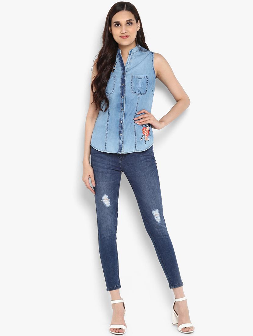 distressed slim fit jeans - 15858318 - Zoom Image - 4