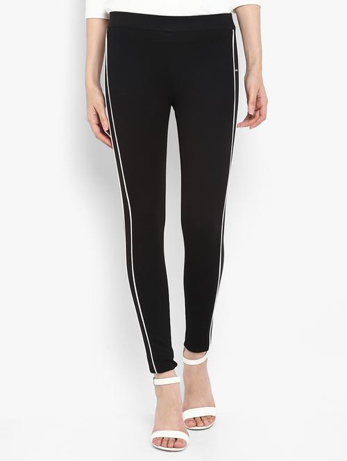 contrasting side striped jeggings - 15858321 - Standard Image - 1