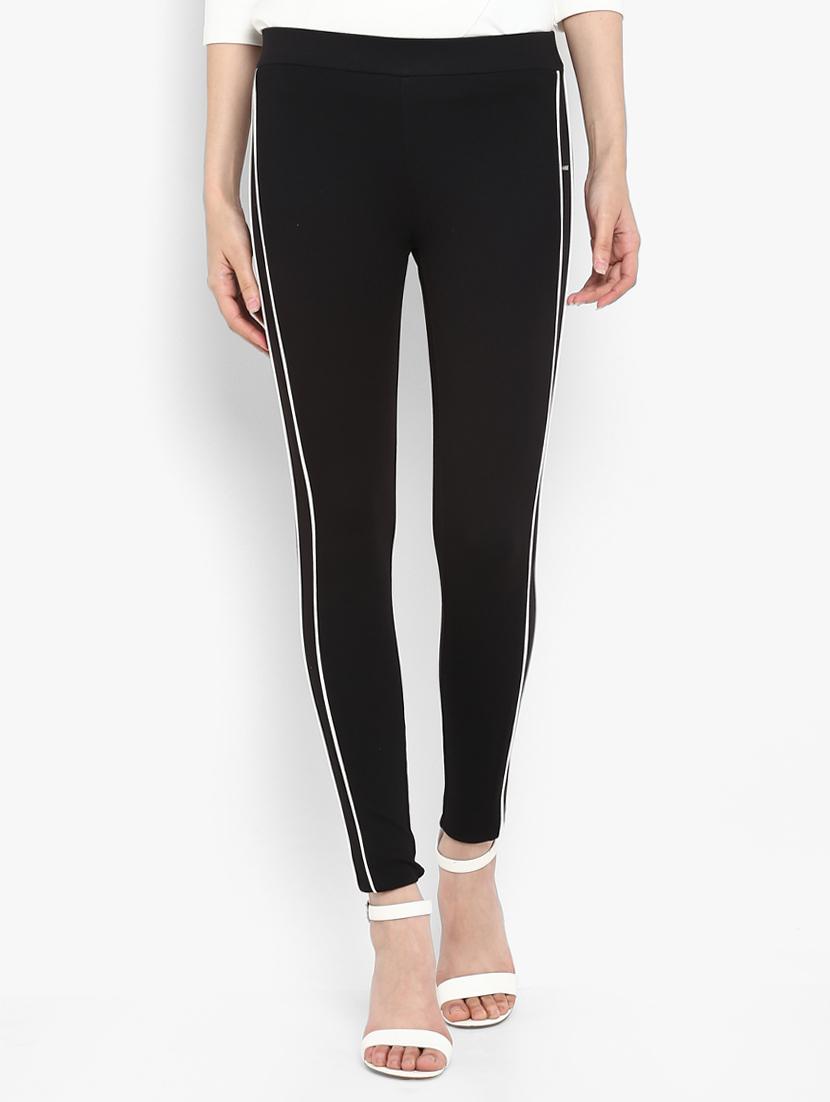 contrasting side striped jeggings - 15858321 - Zoom Image - 1