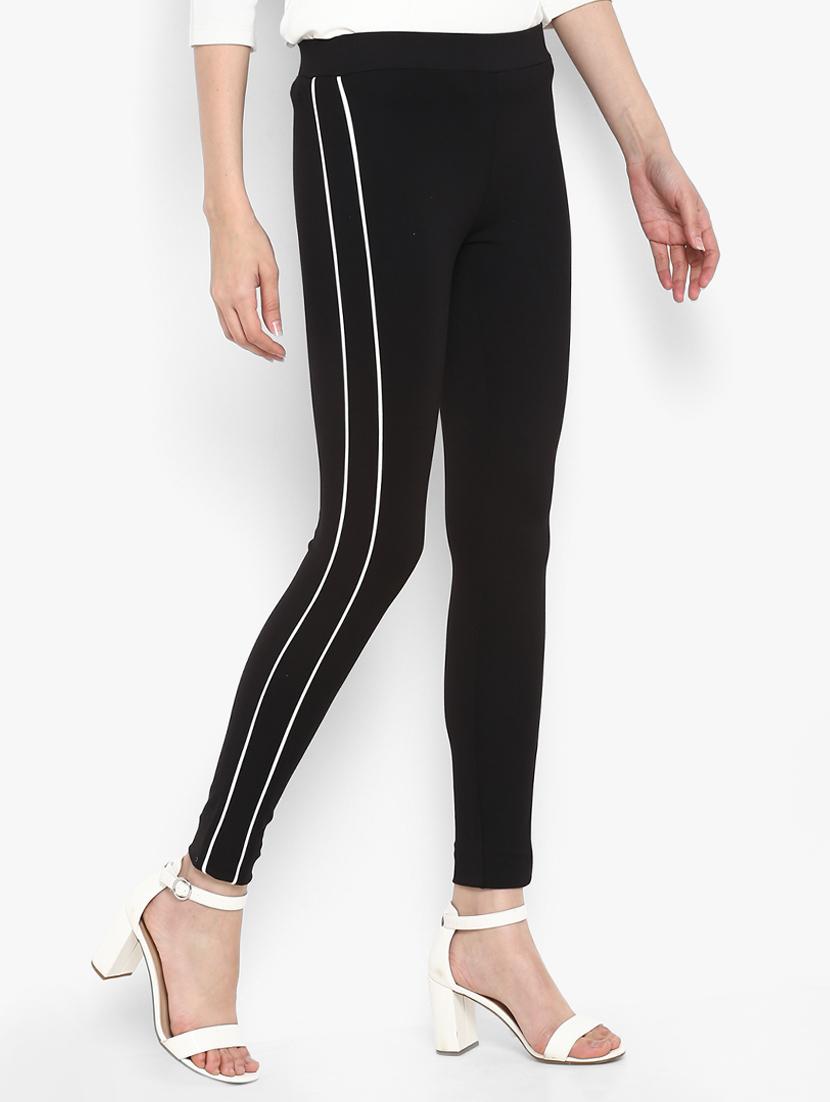 contrasting side striped jeggings - 15858321 - Zoom Image - 2