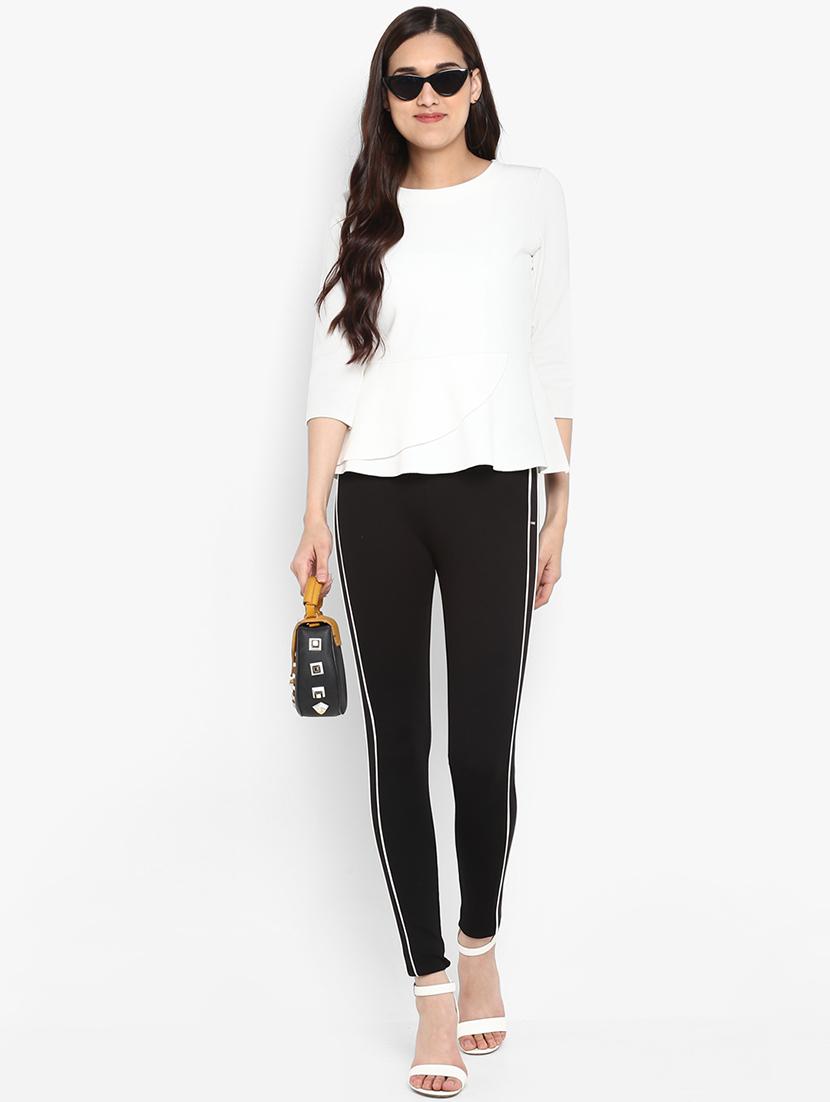 contrasting side striped jeggings - 15858321 - Zoom Image - 4