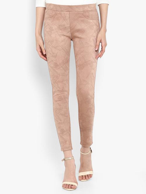 beige abstract print jeggings - 15858325 - Standard Image - 1