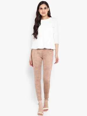 beige abstract print jeggings - 15858325 - Standard Image - 4