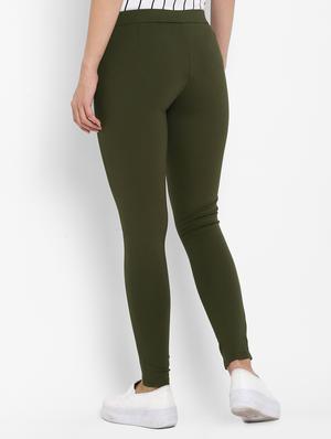 olive side striped jeggings - 15858327 - Standard Image - 3