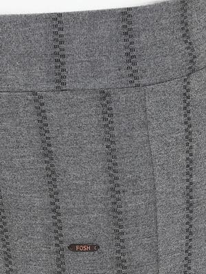 striped flared hem trousers - 15858330 - Standard Image - 5