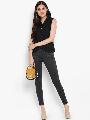 checkered pocket detail jeggings - 15858332 - Standard Image - 4