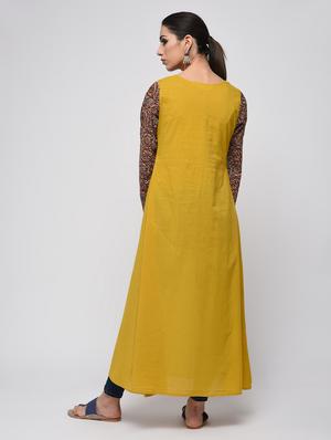 slit sleeves kalamkari kaantha kurta - 15858450 - Standard Image - 3