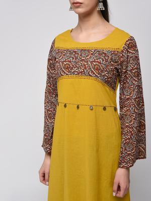 slit sleeves kalamkari kaantha kurta - 15858450 - Standard Image - 4