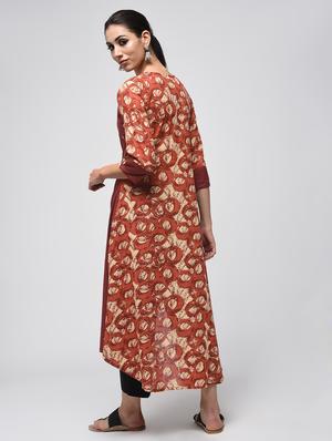 mirror work kaantha asymmetric kurta - 15858451 - Standard Image - 3