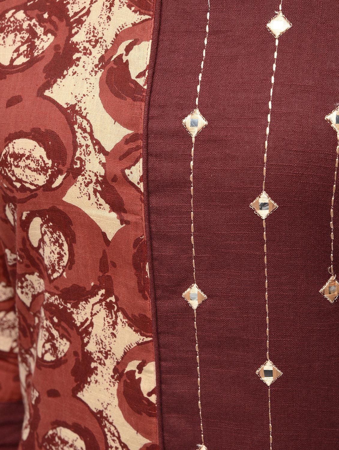 mirror work kaantha asymmetric kurta - 15858451 - Zoom Image - 5
