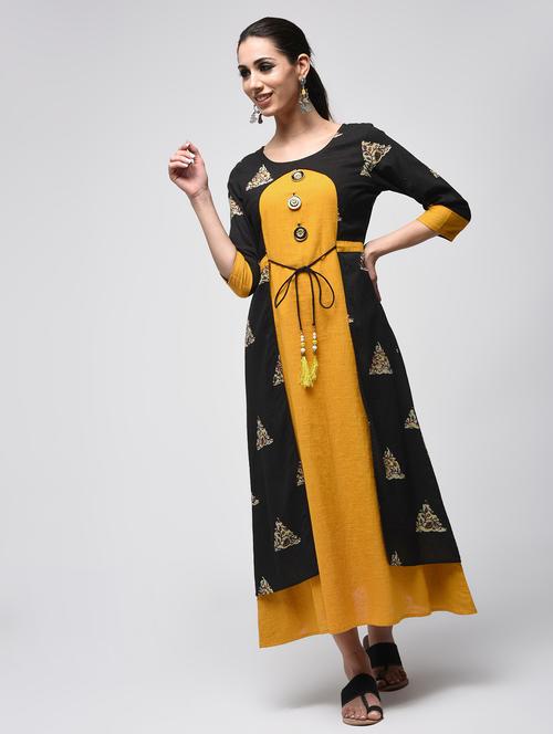 patch work a-line dress - 15858498 - Standard Image - 1