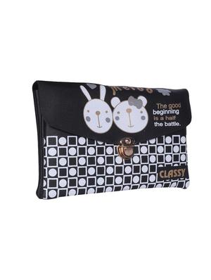 black leatherette (pu) regular sling bag - 15858697 - Standard Image - 4