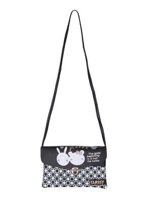 black leatherette (pu) regular sling bag - 15858697 - Standard Image - 5