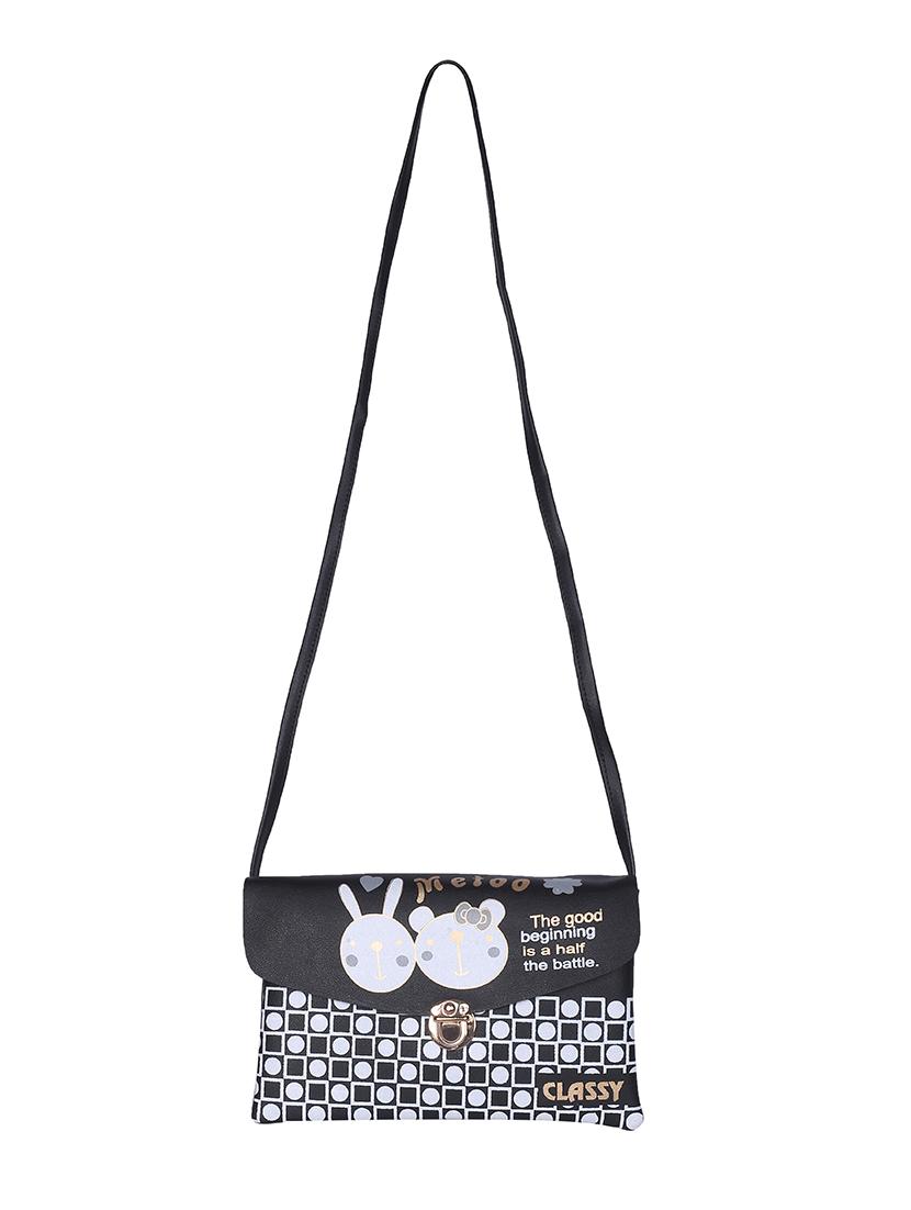 black leatherette (pu) regular sling bag - 15858697 - Zoom Image - 5