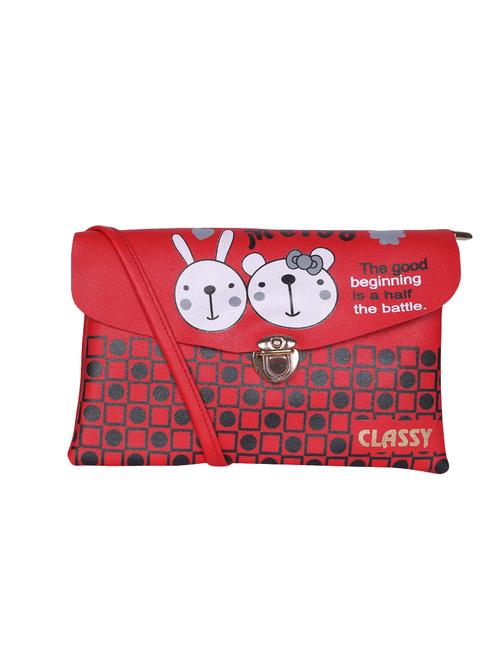 red leatherette (pu) regular sling bag - 15858698 - Standard Image - 1