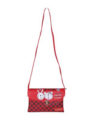 red leatherette (pu) regular sling bag - 15858698 - Standard Image - 5