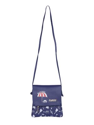 blue leatherette (pu) regular sling bag - 15858704 - Standard Image - 5