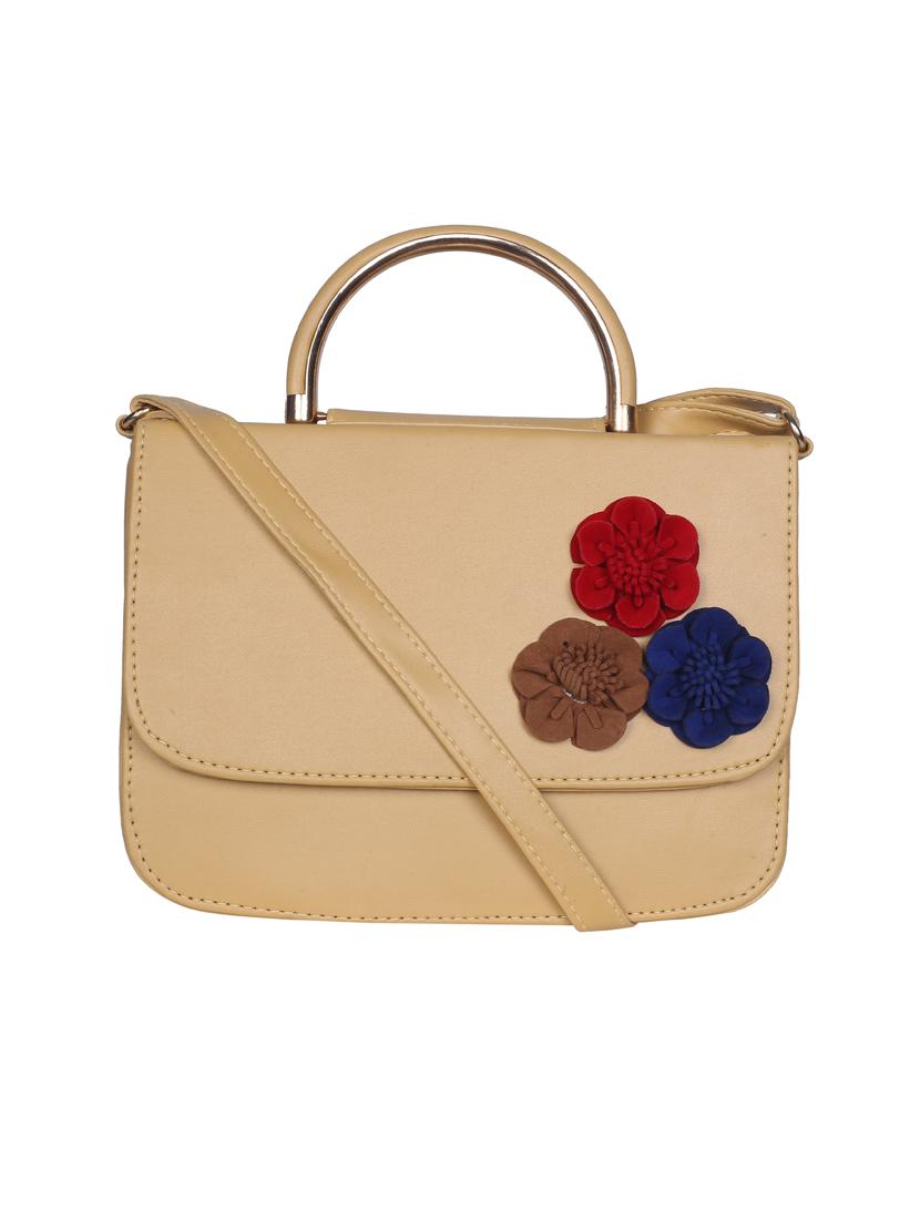 cream leatherette (pu) regular sling bag - 15858710 - Zoom Image - 1
