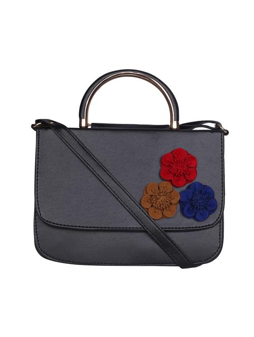 black leatherette (pu) regular sling bag - 15858712 - Standard Image - 1