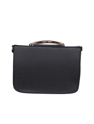 black leatherette (pu) regular sling bag - 15858712 - Standard Image - 2