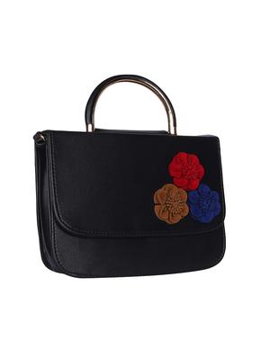 black leatherette (pu) regular sling bag - 15858712 - Standard Image - 4