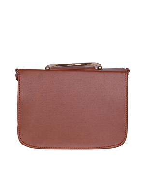 tan leatherette (pu) regular sling bag - 15858713 - Standard Image - 2