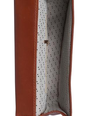 tan leatherette (pu) regular sling bag - 15858713 - Standard Image - 3