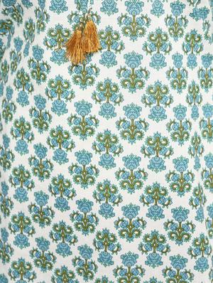floral printed straight kurta with tassels - 15858772 - Standard Image - 6