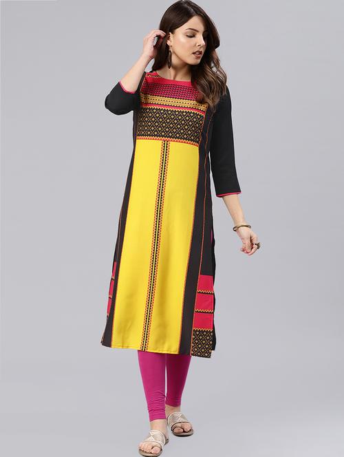 Straight printed kurta - 15858891 - Standard Image - 1