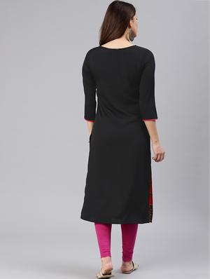 straight printed kurta - 15858934 - Standard Image - 3