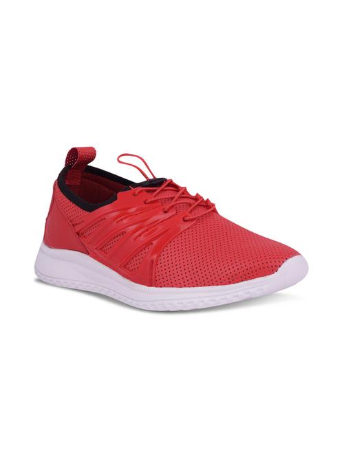 red leatherette sport shoes - 15859516 - Standard Image - 1