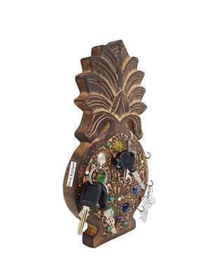 wooden pineapple design key holder 13 inch - 15859716 - Standard Image - 3