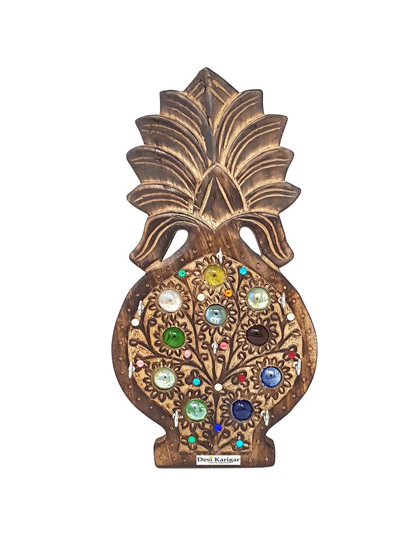 wooden pineapple design key holder 13 inch - 15859716 - Zoom Image - 2