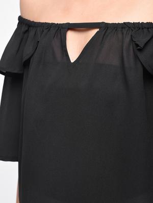 ruffle detail off shoulder top - 15859730 - Standard Image - 5
