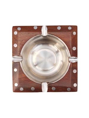 desi karigar wooden premium quality antique ashtray - 15859731 - Standard Image - 3