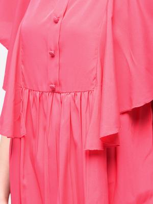 button detail gathered ruffled dress - 15859732 - Standard Image - 5