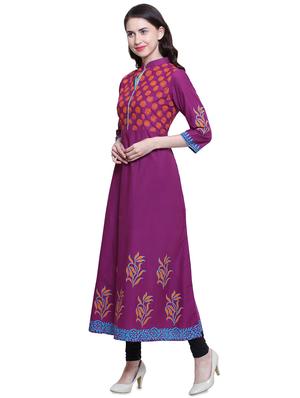 a-line printed kurta - 15859737 - Standard Image - 2