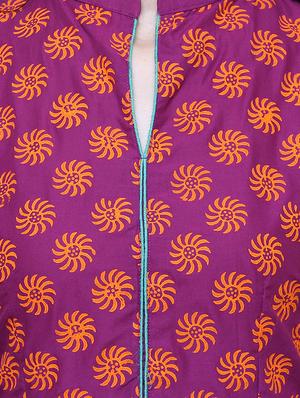 a-line printed kurta - 15859737 - Standard Image - 4