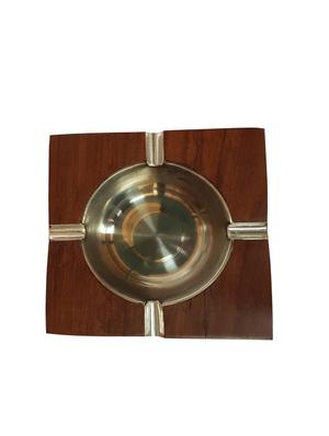 wooden antique ashtray with brass inlay - 15859767 - Standard Image - 4