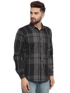 black checkered casual shirt - 15859770 - Standard Image - 2