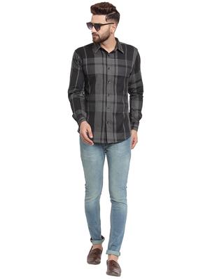 black checkered casual shirt - 15859770 - Standard Image - 4