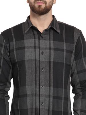 black checkered casual shirt - 15859770 - Standard Image - 5