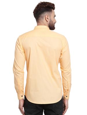 orange solid casual shirt - 15859777 - Standard Image - 2