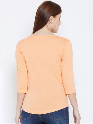 melon orange henley tee - 15859906 - Standard Image - 3