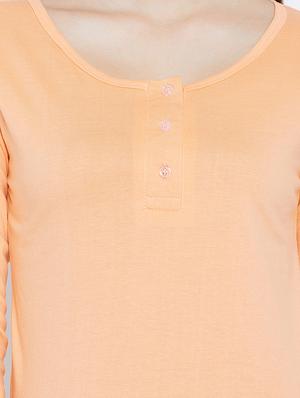 melon orange henley tee - 15859906 - Standard Image - 5