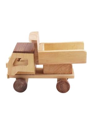desi karigar wooden toy dumper truck ( 7 x 3 x 5 inch ) - 15860219 - Standard Image - 3